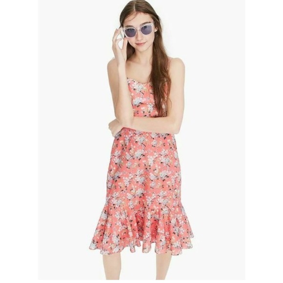 NWT J Crew x Liberty Josephine Floral Midi Dress with Ruffle Hem - Picture 3 of 10